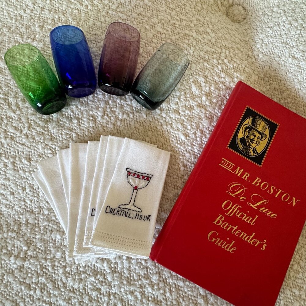 Vintage hand blown shot glasses